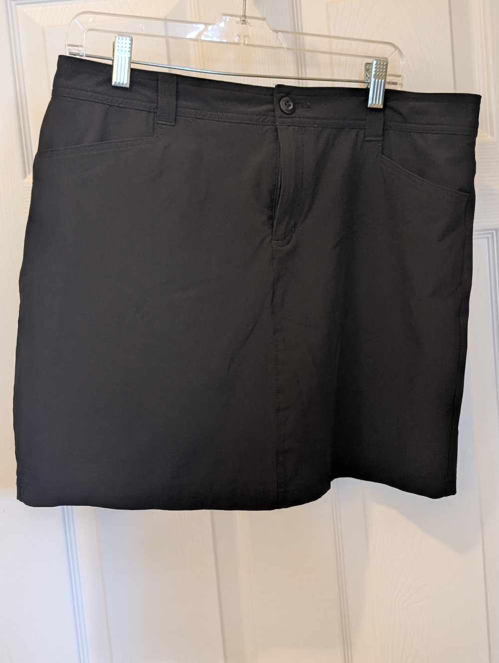 Eddie Bauer Black Skort Size 12 Women’s Casual Active Stretch Skirt/Shorts (K)‎